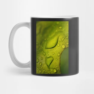 Lime green liquid leaf Mug